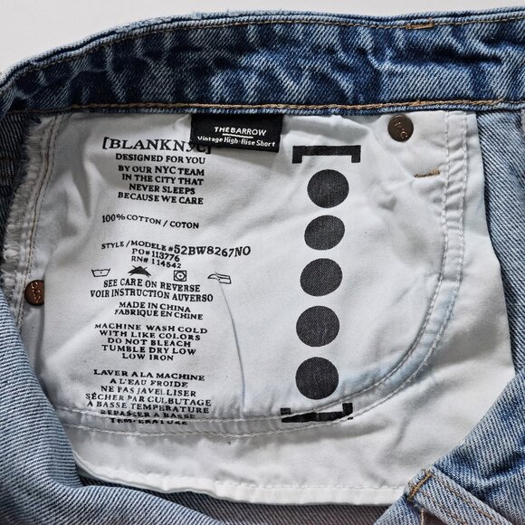 BLANKNYC Womens Short 32 Blue The Barrow High Rise Vintage Look Distressed Beach - Picture 12 of 15